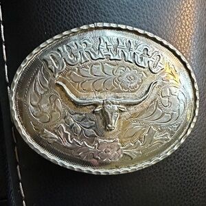 Durango Silver Plated Belt Buckle